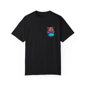 Chill Bear in a Pocket Tee - Soft Cotton Women Top - Dipaliz - T-shirts