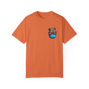 Chill Bear in a Pocket Tee - Soft Cotton Women Top - Dipaliz - T-shirts