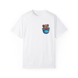 Chill Bear in a Pocket Tee - Soft Cotton Women Top - Dipaliz - T-shirts