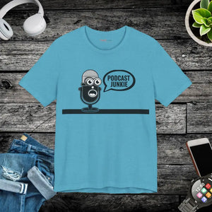 Podcast Junkie Unisex Jersey Short Sleeve Tee - Dipaliz - Heather Aqua / s - T-shirts