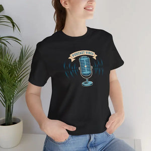 T-shirt - Podcast Vibes Unisex Jersey Short Sleeve Tee - Dipaliz