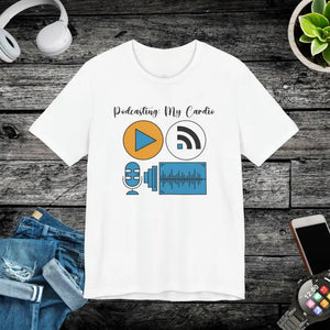 Cardio Unisex Jersey Short Sleeve Tee - Podcasting Style - Dipaliz - White / s - T-shirts