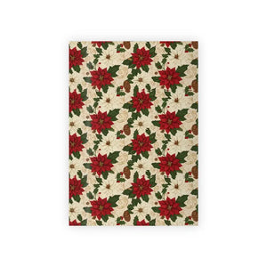 Wrapping Paper Roll - Satin Poinsettia Pinecone Cream - Dipaliz