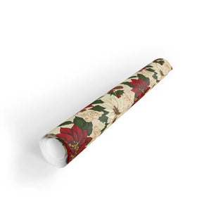 Wrapping Paper Roll - Satin Poinsettia Pinecone Cream - Dipaliz
