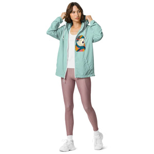 Unisex Lightweight Zip Windbreaker Polar Bear Floral Dipaliz - Windbreakers