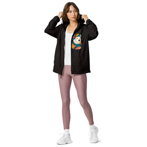 Unisex Lightweight Zip Windbreaker Polar Bear Floral Dipaliz - Windbreakers