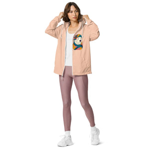 Unisex Lightweight Zip Windbreaker Polar Bear Floral Dipaliz - Windbreakers