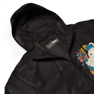 Unisex Lightweight Zip Windbreaker Polar Bear Floral Dipaliz - Windbreakers
