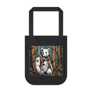 Bold Canvas Tote Bag - Edgy Eco Polar Bear Art - Dipaliz - Bags