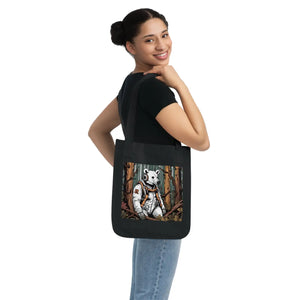 Bold Canvas Tote Bag - Edgy Eco Polar Bear Art - Dipaliz - Bags