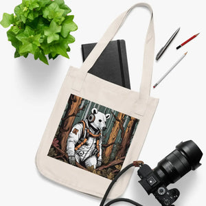 Bold Canvas Tote Bag - Edgy Eco Polar Bear Art - Dipaliz - Bags