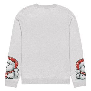 Festive Santa Hat Crew Neck Sweater - Knitted Cotton - Dipaliz - Sweaters