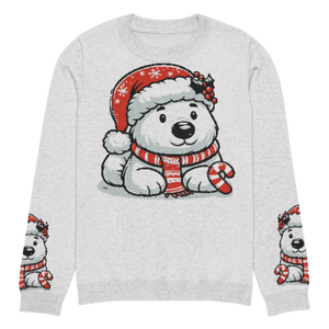 Festive Santa Hat Crew Neck Sweater - Knitted Cotton - Dipaliz - Sweaters