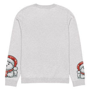 Festive Santa Hat Crew Neck Sweater - Knitted Cotton - Dipaliz - Sweaters