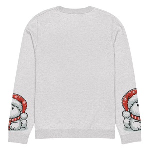 Festive Santa Hat Crew Neck Sweater - Knitted Cotton - Dipaliz - Sweaters