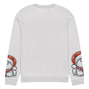 Festive Santa Hat Crew Neck Sweater - Knitted Cotton - Dipaliz - Sweaters