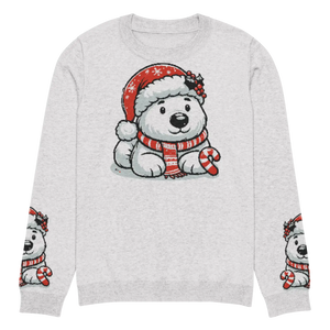 Festive Santa Hat Crew Neck Sweater - Knitted Cotton - Dipaliz - Sweaters