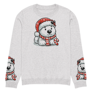 Festive Santa Hat Crew Neck Sweater - Knitted Cotton - Dipaliz - Sweaters
