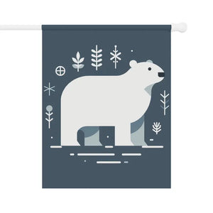 Polar Bear Winter House Banner - Garden Decor Flag - Dipaliz - 24.5’’ × 32’’ - Flags & Windsocks