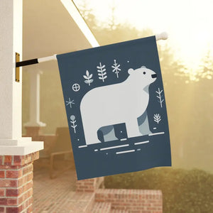 Polar Bear Winter House Banner - Garden Decor Flag - Dipaliz - Flags & Windsocks