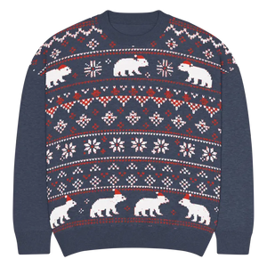 Polar Bears Winter Knitted Crew Sweater - Cozy Style - Dipaliz - 2xl - Sweaters