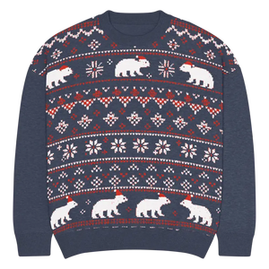 Polar Bears Winter Knitted Crew Sweater - Cozy Style - Dipaliz - 3xl - Sweaters