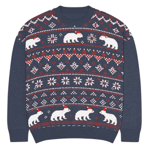 Polar Bears Winter Knitted Crew Sweater - Cozy Style - Dipaliz - l - Sweaters