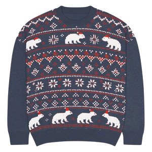 Polar Bears Winter Knitted Crew Sweater - Cozy Style - Dipaliz - m - Sweaters