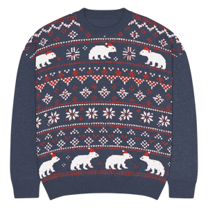 Polar Bears Winter Knitted Crew Sweater - Cozy Style - Dipaliz - s - Sweaters