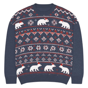 Polar Bears Winter Knitted Crew Sweater - Cozy Style - Dipaliz - Xs - Sweaters
