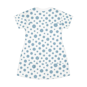 Polka Dot T-shirt Dress – Casual Summer - Dipaliz - Dresses - Xs