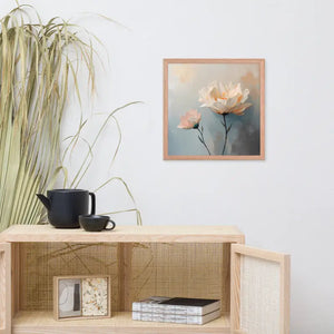 Framed Poster Poppy Flowers Il Painting Matte Black Frame Dipaliz - Red Oak / 16″×16″ - Posters