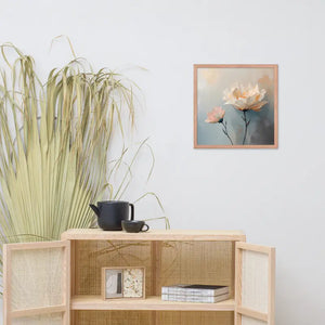 Framed Poster Poppy Flowers Il Painting Matte Black Frame Dipaliz - Red Oak / 18″×18″ - Posters