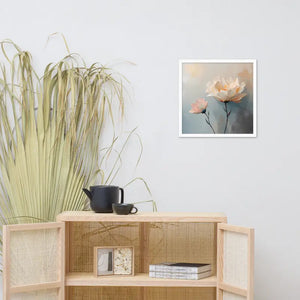 Framed Poster Poppy Flowers Il Painting Matte Black Frame Dipaliz - White / 18″×18″ - Posters