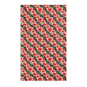 Poppy Pattern Area Rug - Vintage Floral Chenille - Dipaliz - 36’’ × 60’’ - Rugs