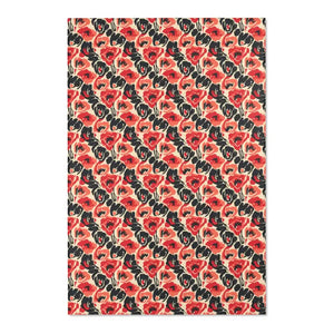 Poppy Pattern Area Rug - Vintage Floral Chenille - Dipaliz - 48’’ × 72’’ - Rugs