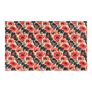 Poppy Pattern Area Rug - Vintage Floral Chenille - Dipaliz - 60’’ × 36’’ - Rugs
