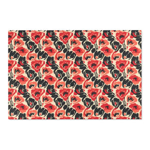 Poppy Pattern Area Rug - Vintage Floral Chenille - Dipaliz - 72’’ × 48’’ - Rugs