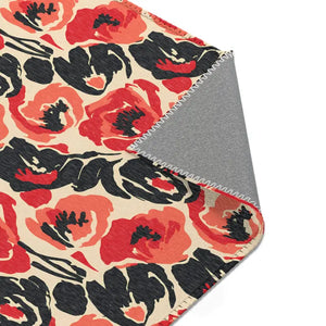 Poppy Pattern Area Rug - Vintage Floral Chenille - Dipaliz - Rugs