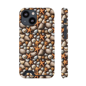 Phone Case Sea Shells Star Fishes Ocean Vibes Protection - Dipaliz - Iphone 13 Mini / Glossy / Without Gift Packaging