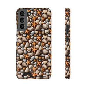 Phone Case Sea Shells Star Fishes Ocean Vibes Protection - Dipaliz - Samsung Galaxy S22 Plus / Glossy / Without Gift