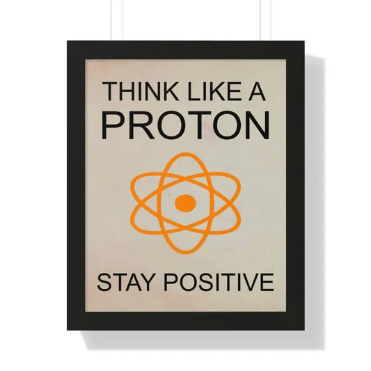 Elevate your Space with the be Positive Framed Vertical Poster! - 16″ × 20″ / Black Poster