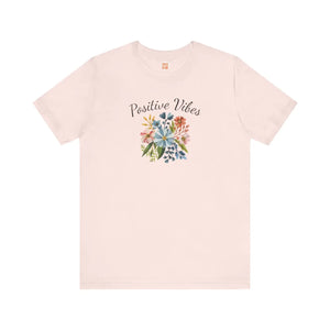 Soft Floral Tee Unisex Short Sleeve Cotton - Dipaliz - T-shirts