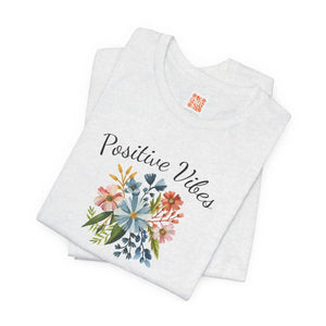 Soft Floral Tee Unisex Short Sleeve Cotton - Dipaliz - T-shirts