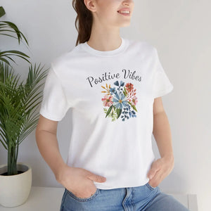 Soft Floral Tee Unisex Short Sleeve Cotton - Dipaliz - T-shirts