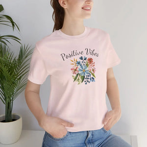 Soft Floral Tee Unisex Short Sleeve Cotton - Dipaliz - T-shirts