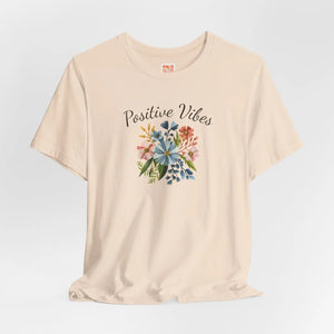 Soft Floral Tee Unisex Short Sleeve Cotton - Dipaliz - T-shirts
