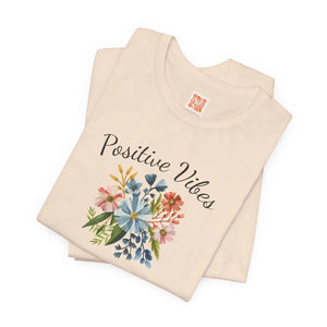 Soft Floral Tee Unisex Short Sleeve Cotton - Dipaliz - T-shirts