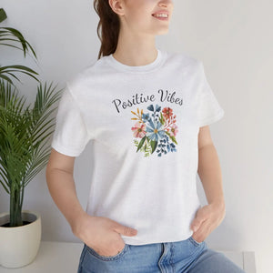 Soft Floral Tee Unisex Short Sleeve Cotton - Dipaliz - T-shirts