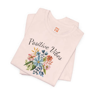 Soft Floral Tee Unisex Short Sleeve Cotton - Dipaliz - T-shirts